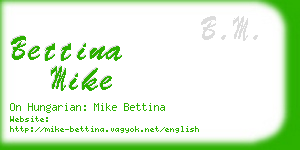 bettina mike business card